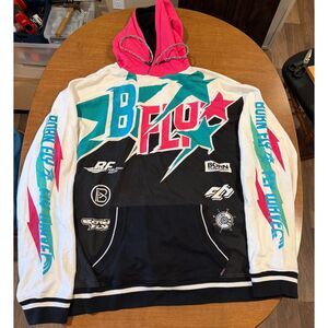 Born Fly Anytown USA 02 Racing Graphic Hoodie Colorblock Sweatshirt 5XL